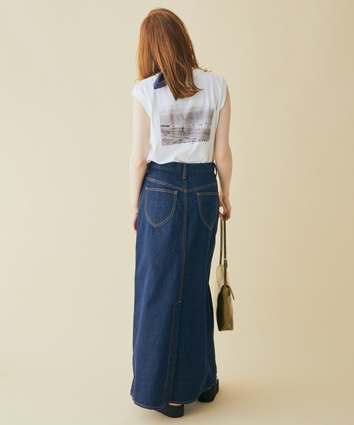 MADEMOISELLE ROPE'（マドモアゼル ロペ）の「ボンボヤージュノースリーブTシャツ（Tシャツ/カットソー・レディース・グレー/ピンク・38）」の18枚目の写真