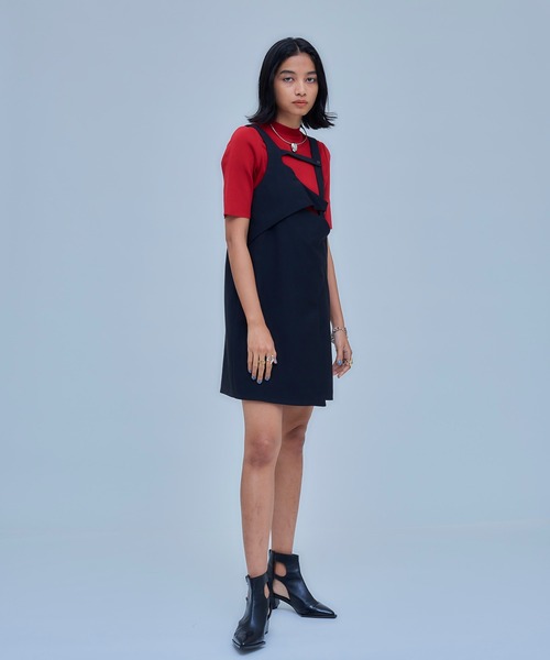 UNITED TOKYO(ユナイテッドトウキョウ)の「アートチュニックワンピース キャミワンピース(ワンピース・レディース・ブラック/ブルー・FREE)」の2枚目の写真