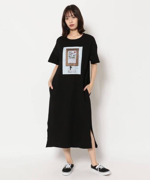 Kare/ME（カーミー）の「Kare/ME（カーミー）別注BK HEART SS ワンピース（ワンピース・レディース・ブラック/ホワイト・FREE）」の3枚目の写真