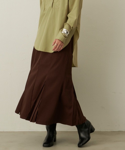 Aunt Marie's(アントマリーズ)の「タックプリーツスカート(スカート・レディース・ブラック/ベージュ/ブラウン・FREE)」の11枚目の写真