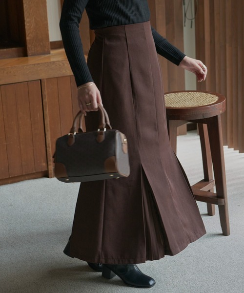 Aunt Marie's(アントマリーズ)の「タックプリーツスカート(スカート・レディース・ブラック/ベージュ/ブラウン・FREE)」の21枚目の写真