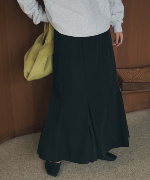 Aunt Marie's(アントマリーズ)の「タックプリーツスカート(スカート・レディース・ブラック/ベージュ/ブラウン・FREE)」の6枚目の写真