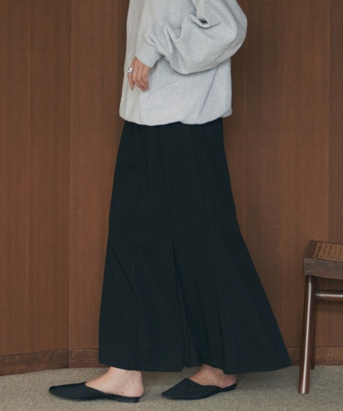 Aunt Marie's(アントマリーズ)の「タックプリーツスカート(スカート・レディース・ブラック/ベージュ/ブラウン・FREE)」の7枚目の写真