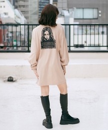 X-girl | LEOPARD FACE L/S TEE DRESS(ワンピース)