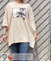 MATCH&more | TOM and JERRY オーバーサイズプリントＴシャツ(Tシャツ/カットソー)