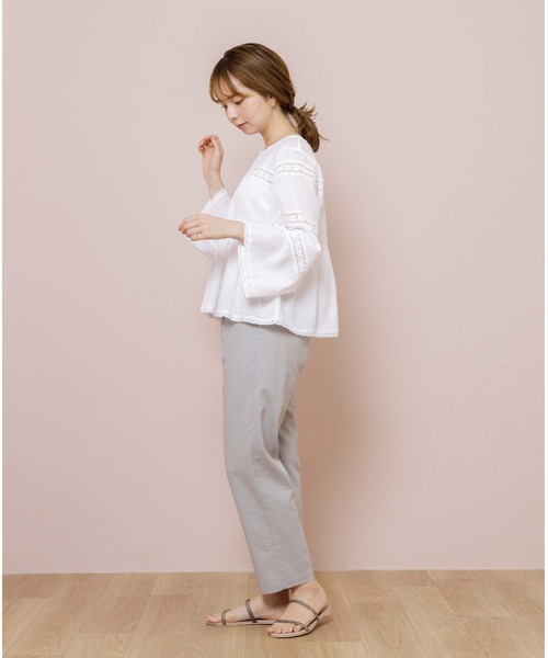 flower（フラワー）の「ミスティレースブラウス（シャツ/ブラウス・レディース・ブラック/ホワイト・FREE）」の3枚目の写真