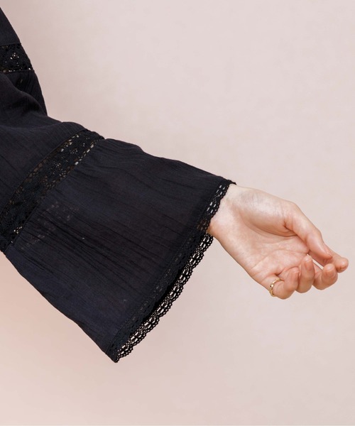 flower（フラワー）の「ミスティレースブラウス（シャツ/ブラウス・レディース・ブラック/ホワイト・FREE）」の7枚目の写真