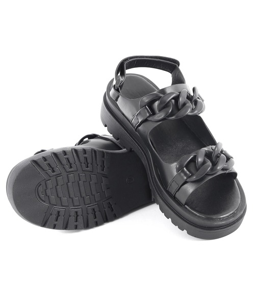 Figments(フィグメンツ)の「チェーンサンダル(サンダル・レディース・ホワイト/ブラック・SMALL/MEDIUM)」の9枚目の写真