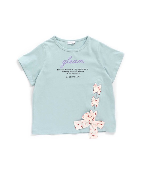 JENNI love（ジェニィラブ）の「チェリーレースアップTシャツ（Tシャツ/カットソー・キッズ・ベージュ/ブラック/サックスブルー・140cm/160cm/130cm/150cm）」の13枚目の写真