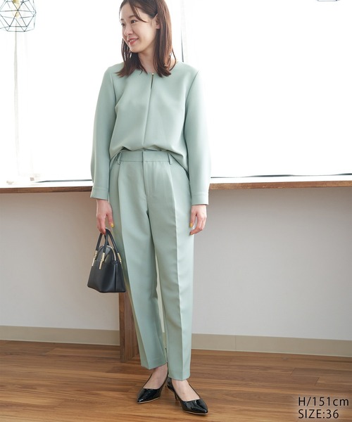 ROPE' PICNIC（ロペピクニック）の「【360°ウルトラストレッチ】【WEB限定・低身長向け】タックテーパードパンツ（その他パンツ・レディース・ブラック/ネイビー/ピンク/グリーン系その他/イエロー系その他3・40/38/36/34）」の22枚目の写真