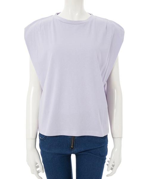 fifth（フィフス）の「フレンチスリーブシンプルカットソー（Tシャツ/カットソー・レディース・ホワイト/ラベンダー・MEDIUM）」の4枚目の写真