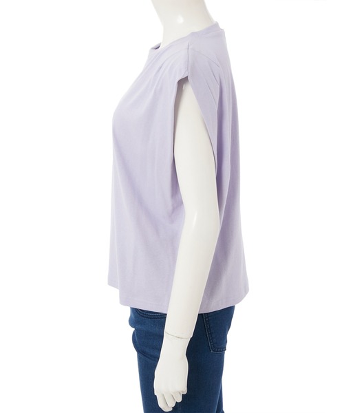 fifth（フィフス）の「フレンチスリーブシンプルカットソー（Tシャツ/カットソー・レディース・ホワイト/ラベンダー・MEDIUM）」の5枚目の写真