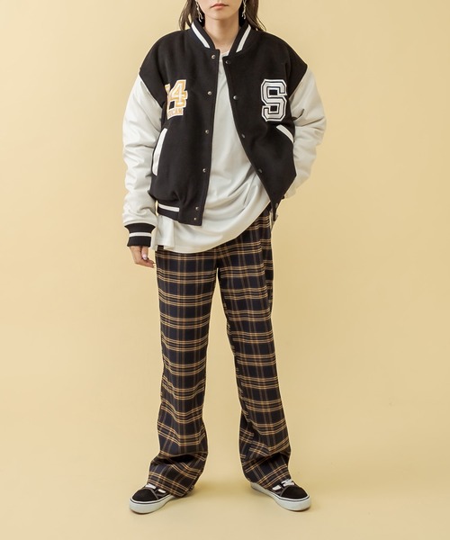 RASVOA(ラスボア)の「チェックストレートパンツ(その他パンツ・レディース・イエロー/ブラック/ネイビー・FREE)」の13枚目の写真