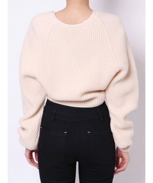 EMODA(エモダ)の「フロントクロスリブニット(ニット/セーター・レディース・ブラック/カーキ/ブルー/アイボリー・FREE)」の18枚目の写真