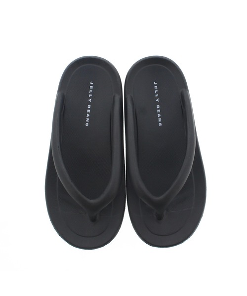 JELLY BEANS(ジェリービーンズ)の「厚底ビーチサンダル(214-30269)JELLY BEANS(ジェリービーンズ)(サンダル・レディース・ライトグレー/ブラック/イエロー・L/LL/M)」の9枚目の写真