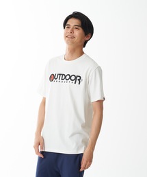 【OUTDOOR PRODUCTS/アウトドアプロダクツ】ひんやり接触冷感素材使用UVカット機能付きロゴプリントTシャツ