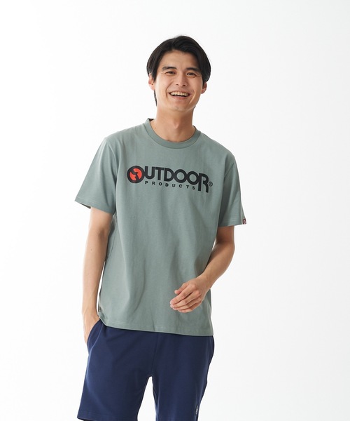 OUTDOOR PRODUCTS(アウトドアプロダクツ)の「【OUTDOOR PRODUCTS/アウトドアプロダクツ】ひんやり接触冷感素材使用UVカット機能付きロゴプリントTシャツ(Tシャツ/カットソー・メンズ・ホワイト/ブラック/ネイビー/グレー/カーキ・MEDIUM/LARGE/X-LARGE)」の4枚目の写真