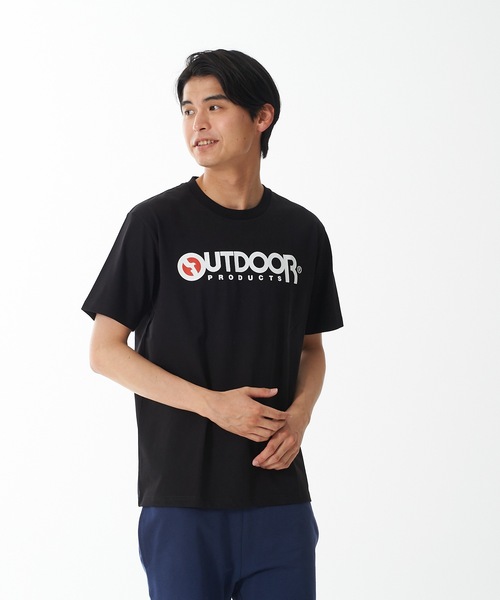 OUTDOOR PRODUCTS(アウトドアプロダクツ)の「【OUTDOOR PRODUCTS/アウトドアプロダクツ】ひんやり接触冷感素材使用UVカット機能付きロゴプリントTシャツ(Tシャツ/カットソー・メンズ・ホワイト/ブラック/ネイビー/グレー/カーキ・MEDIUM/LARGE/X-LARGE)」の3枚目の写真