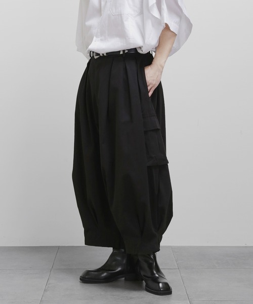 minsobi(ミンソビ)の「バルーンワイドパンツ サイドポケットロングパンツ ボリュームパンツ(その他パンツ・メンズ・ブラック・FREE)」の21枚目の写真