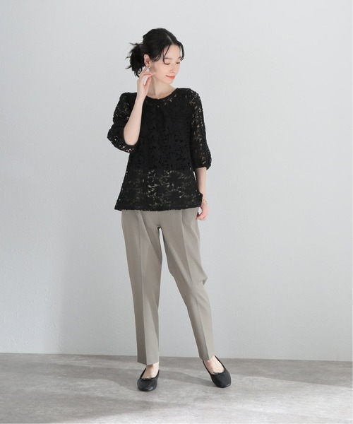 La TOTALITE(ラトータリテ)の「レースギャザースリーブブラウス【手洗い可能】◆(シャツ/ブラウス・レディース・ブラック/ベージュ系その他・FREE)」の11枚目の写真