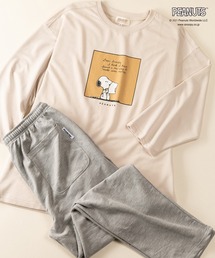 PEANUTS（ピーナッツ）の「【PEANUTS/ピーナッツ】SNOOPYスヌーピー/プリント長袖スウェット+スウェットパンツ/セットアップ（ルームウェア/パジャマ・レディース）」