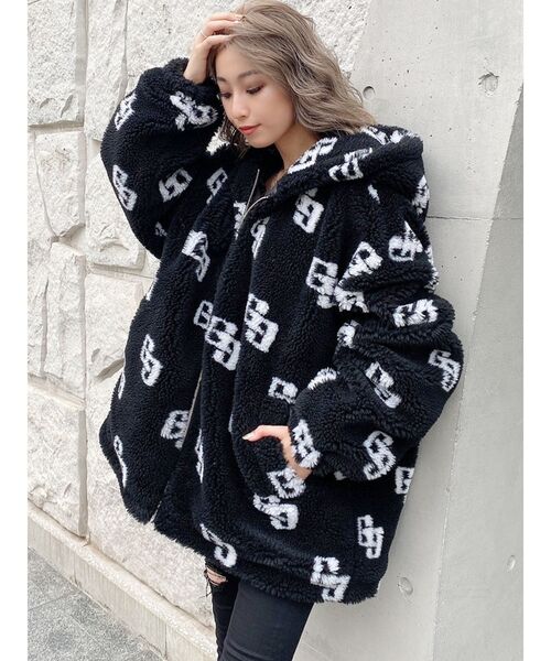 GYDA(ジェイダ)の「GG LOGOボア BIG ブルゾン(ブルゾン・レディース・オフホワイト/ブラック・FREE)」の14枚目の写真
