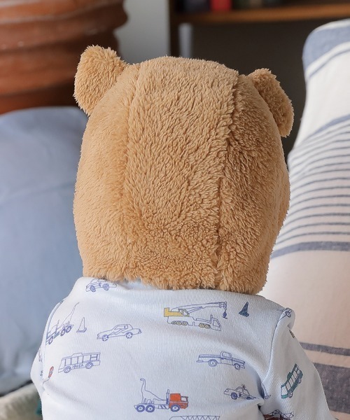 HAKKA BABY（ハッカベビー）の「[ベビー]アニマル耳付ボアニット帽子（ニットキャップ/ビーニー・キッズ・ピンク/オフホワイト/ブラウン/グリーン/キナリ/クリーム・S）」の21枚目の写真