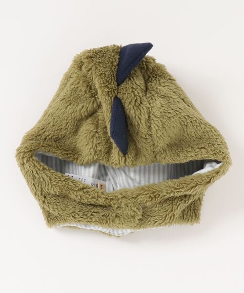 HAKKA BABY（ハッカベビー）の「[ベビー]アニマル耳付ボアニット帽子（ニットキャップ/ビーニー・キッズ・ピンク/オフホワイト/ブラウン/グリーン/キナリ/クリーム・S）」の22枚目の写真