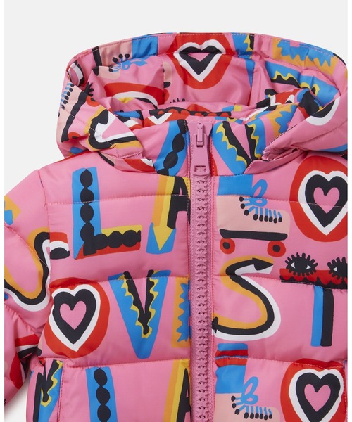 STELLA McCARTNEY（ステラマッカートニー）の「Stella Loves フーデッド パファー ジャケット（その他アウター・キッズ・ピンク・18M/6M/24M）」の4枚目の写真