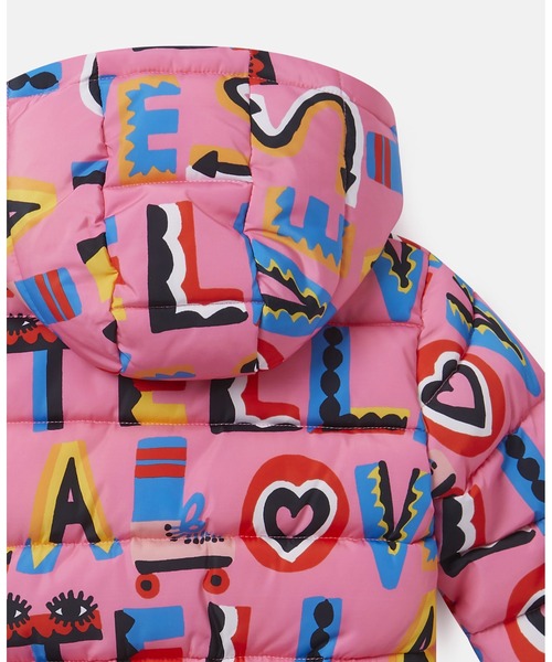 STELLA McCARTNEY（ステラマッカートニー）の「Stella Loves フーデッド パファー ジャケット（その他アウター・キッズ・ピンク・18M/6M/24M）」の2枚目の写真