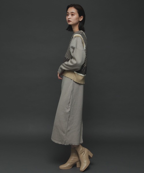 SENSE OF PLACE by URBAN RESEARCH（センスオブプレイスバイアーバンリサーチ）の「ウエストマークニットワンピース（ワンピース・レディース・ライトベージュ/ブラック/ライトブルー・ONE）」の11枚目の写真