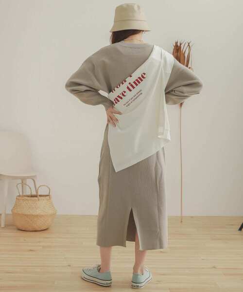 SENSE OF PLACE by URBAN RESEARCH（センスオブプレイスバイアーバンリサーチ）の「ウエストマークニットワンピース（ワンピース・レディース・ライトベージュ/ブラック/ライトブルー・ONE）」の17枚目の写真