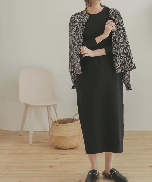 SENSE OF PLACE by URBAN RESEARCH（センスオブプレイスバイアーバンリサーチ）の「ウエストマークニットワンピース（ワンピース・レディース・ライトベージュ/ブラック/ライトブルー・ONE）」の22枚目の写真