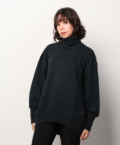 MANASTASH（マナスタッシュ）の「MANASTASH/マナスタッシュ　W's SWEAT BULKY NECK　ウィメンズスウェットバルキーネック　タートルネック（スウェット・レディース・ブラック/ナチュラル/オレンジ系その他/カラフル・MEDIUM）」の2枚目の写真