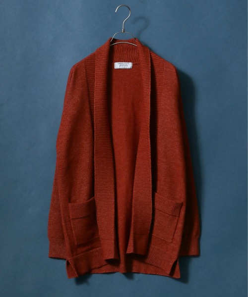 ANPAS(アンパス)の「Buttonless Knit Cardigan/ボタンレス ストレッチ ニットルーズカーディガン(カーディガン/ボレロ・メンズ・レンガ/ネイビー/ブラウン/ブラック・L/LL/M)」の1枚目の写真