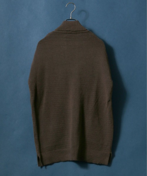 ANPAS(アンパス)の「Buttonless Knit Cardigan/ボタンレス ストレッチ ニットルーズカーディガン(カーディガン/ボレロ・メンズ・レンガ/ネイビー/ブラウン/ブラック・L/LL/M)」の7枚目の写真