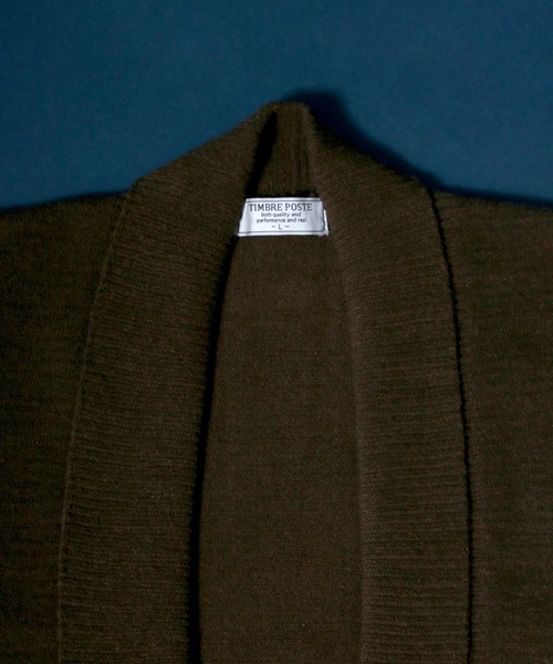 ANPAS(アンパス)の「Buttonless Knit Cardigan/ボタンレス ストレッチ ニットルーズカーディガン(カーディガン/ボレロ・メンズ・レンガ/ネイビー/ブラウン/ブラック・L/LL/M)」の8枚目の写真