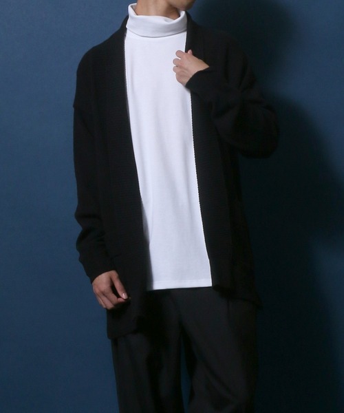ANPAS(アンパス)の「Buttonless Knit Cardigan/ボタンレス ストレッチ ニットルーズカーディガン(カーディガン/ボレロ・メンズ・レンガ/ネイビー/ブラウン/ブラック・L/LL/M)」の20枚目の写真