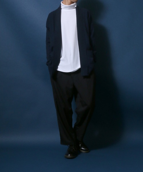 ANPAS(アンパス)の「Buttonless Knit Cardigan/ボタンレス ストレッチ ニットルーズカーディガン(カーディガン/ボレロ・メンズ・レンガ/ネイビー/ブラウン/ブラック・L/LL/M)」の18枚目の写真