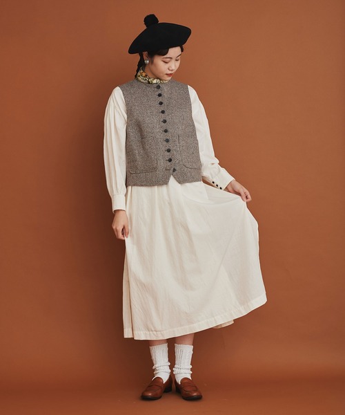 Malle(マル)の「Malle エコウールエターミンおじさん風ベスト(ベスト・レディース・ブラック/ブラウン・FREE)」の15枚目の写真