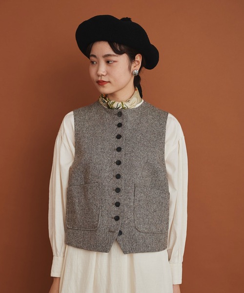 Malle(マル)の「Malle エコウールエターミンおじさん風ベスト(ベスト・レディース・ブラック/ブラウン・FREE)」の17枚目の写真