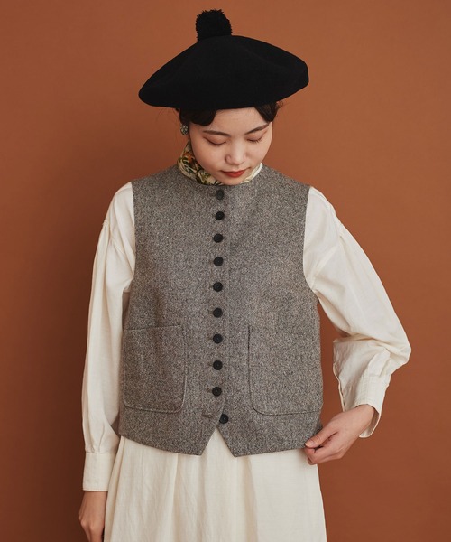 Malle(マル)の「Malle エコウールエターミンおじさん風ベスト(ベスト・レディース・ブラック/ブラウン・FREE)」の20枚目の写真