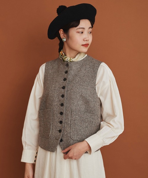 Malle(マル)の「Malle エコウールエターミンおじさん風ベスト(ベスト・レディース・ブラック/ブラウン・FREE)」の19枚目の写真