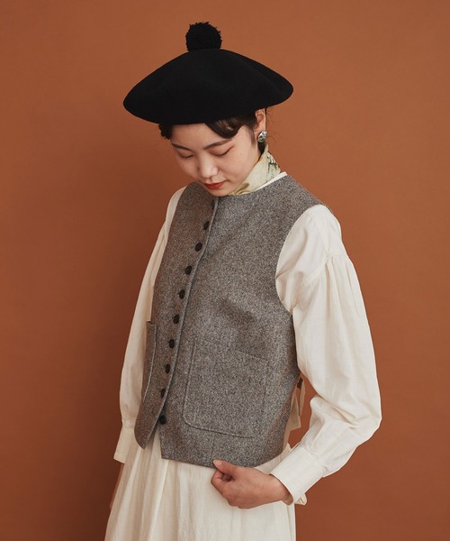 Malle(マル)の「Malle エコウールエターミンおじさん風ベスト(ベスト・レディース・ブラック/ブラウン・FREE)」の22枚目の写真