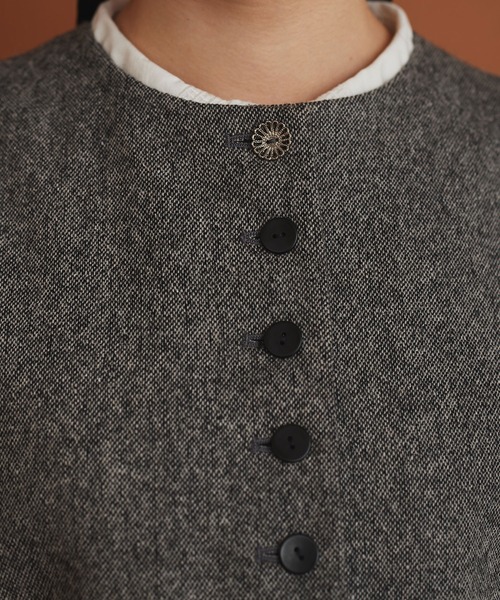 Malle(マル)の「Malle エコウールエターミンおじさん風ベスト(ベスト・レディース・ブラック/ブラウン・FREE)」の12枚目の写真