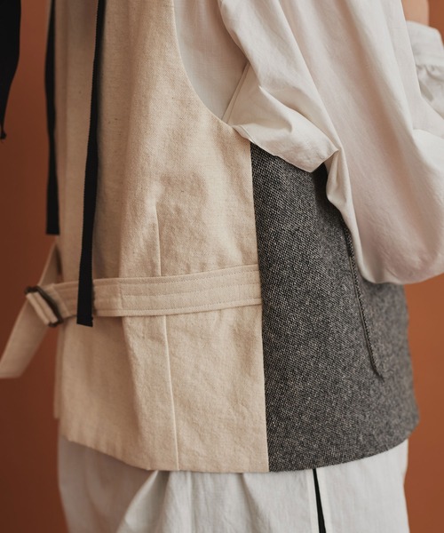 Malle(マル)の「Malle エコウールエターミンおじさん風ベスト(ベスト・レディース・ブラック/ブラウン・FREE)」の5枚目の写真