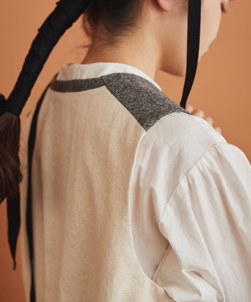 Malle(マル)の「Malle エコウールエターミンおじさん風ベスト(ベスト・レディース・ブラック/ブラウン・FREE)」の6枚目の写真