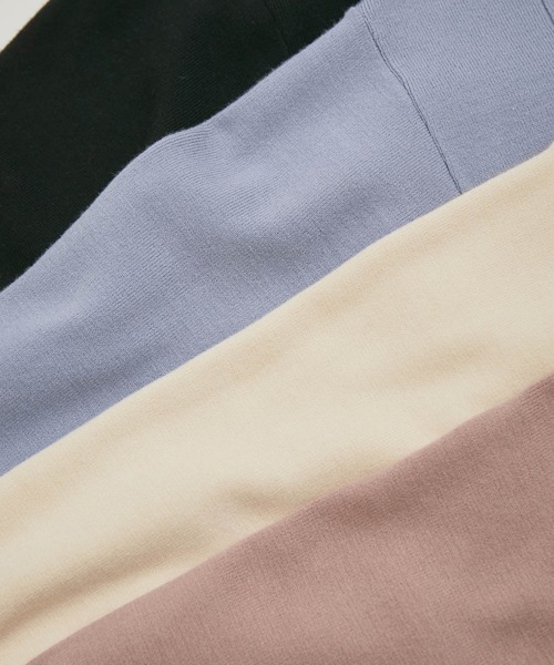 VIS（ビス）の「【セットアップ対応】ゆったりしたフォルムがかわいいハイネックミラノリブプルオーバー（ニット/セーター・レディース・ブラック/サックスブルー/キナリ/ブラウン系その他2・FREE）」の9枚目の写真