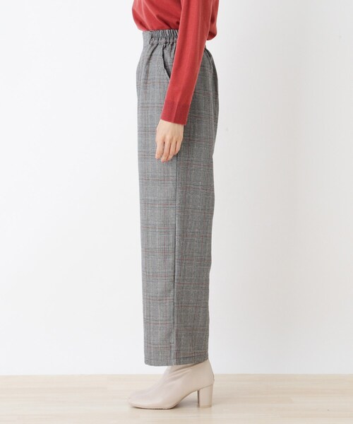 Cutie Blonde（キューティーブロンド）の「◆【S-L】チェック柄セミワイドパンツ（その他パンツ・レディース・ブラック系1/ブラウン系2・01/02/03）」の4枚目の写真