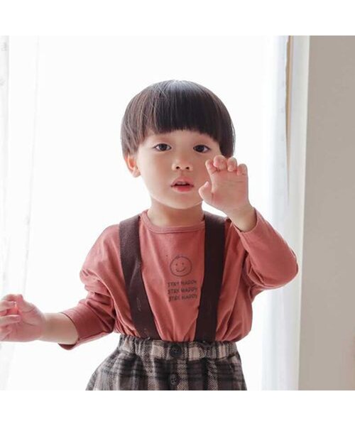 BREEZE by yumi.（ブリーズバイユミ）の「WEB限定 刺繍Tシャツ【BREEZE by yumi.】（Tシャツ/カットソー・キッズ・ネイビー/オレンジ/ミント/チャコール/ベージュ・110/120/90/80/130/100/140）」の6枚目の写真